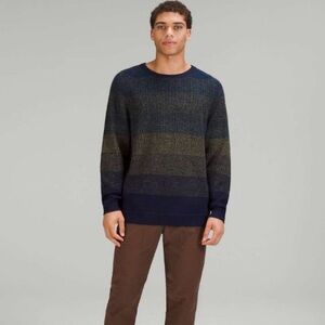 lululemon athletica Navy and Gold Crewneck Sweater